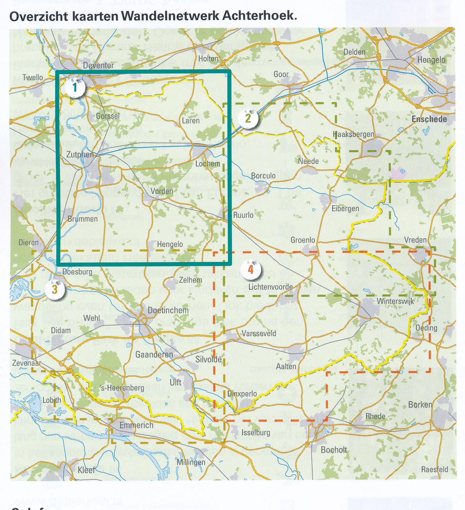 Wandelkaart 1 Noordwest Achterhoek Achterhoek.nl 9789082481723